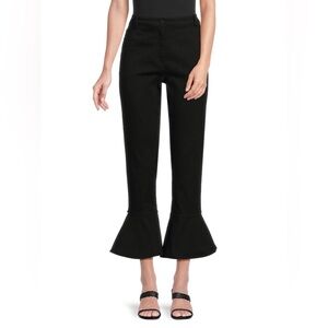 AKRIS PUNTO Maru High Rise Flared Cuff Jeans in Black 2